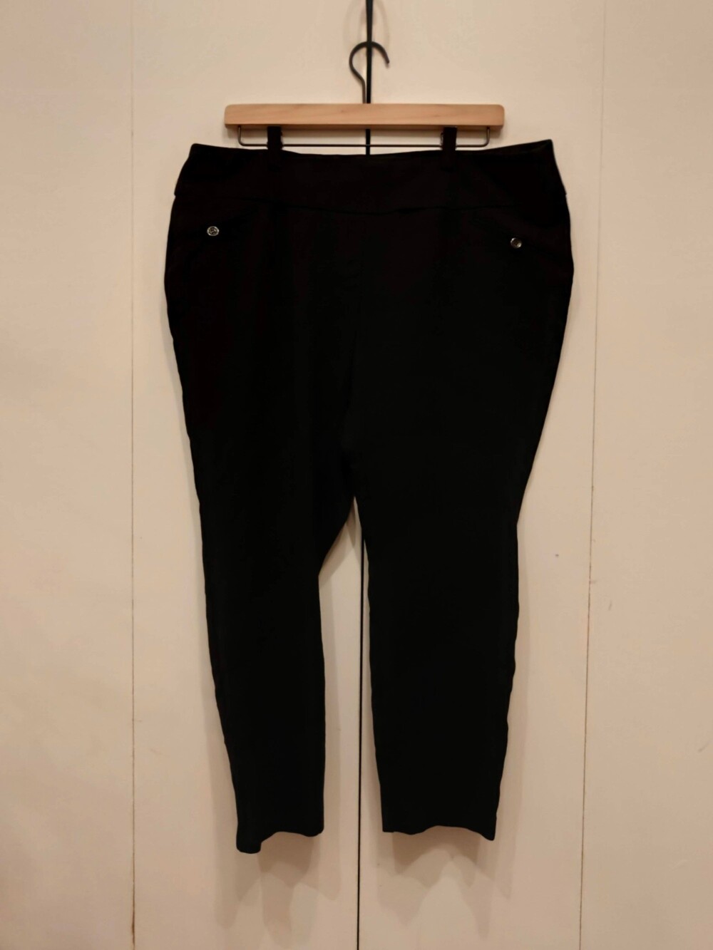 SOHO Apparel Ltd. Black Pants 2X Rayon Polyester Spandex